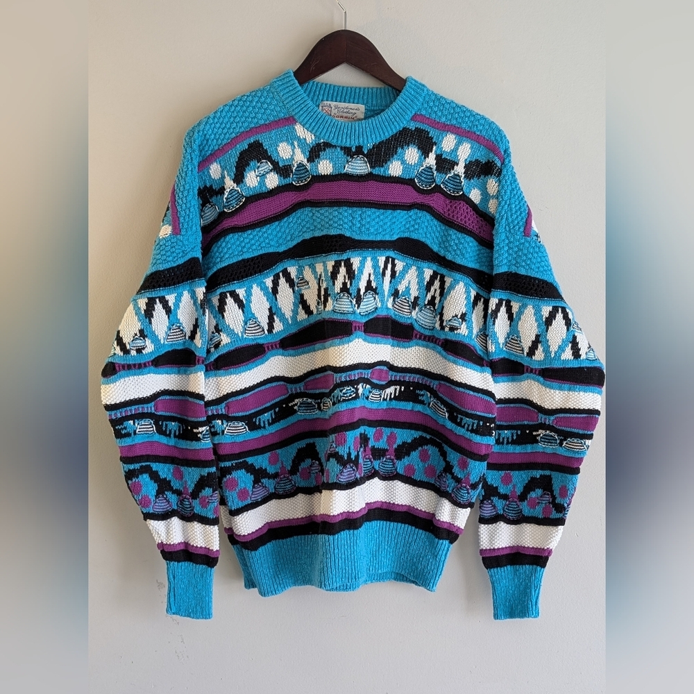 Vintage Corbin Coogi Style Golf Sweater, Size L (FLAW)